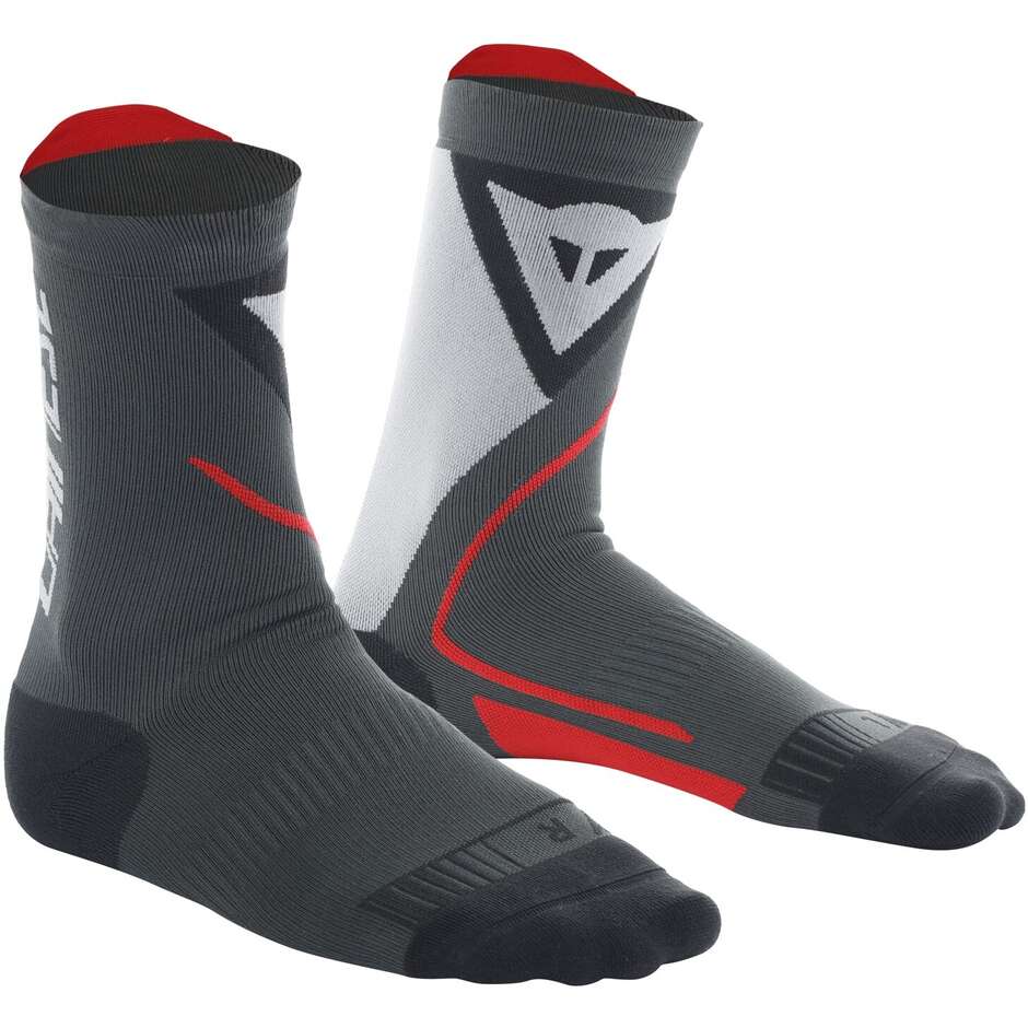 Calze Medie Termiche FL Dainese THERMO MID SOCKS Nero Rosso