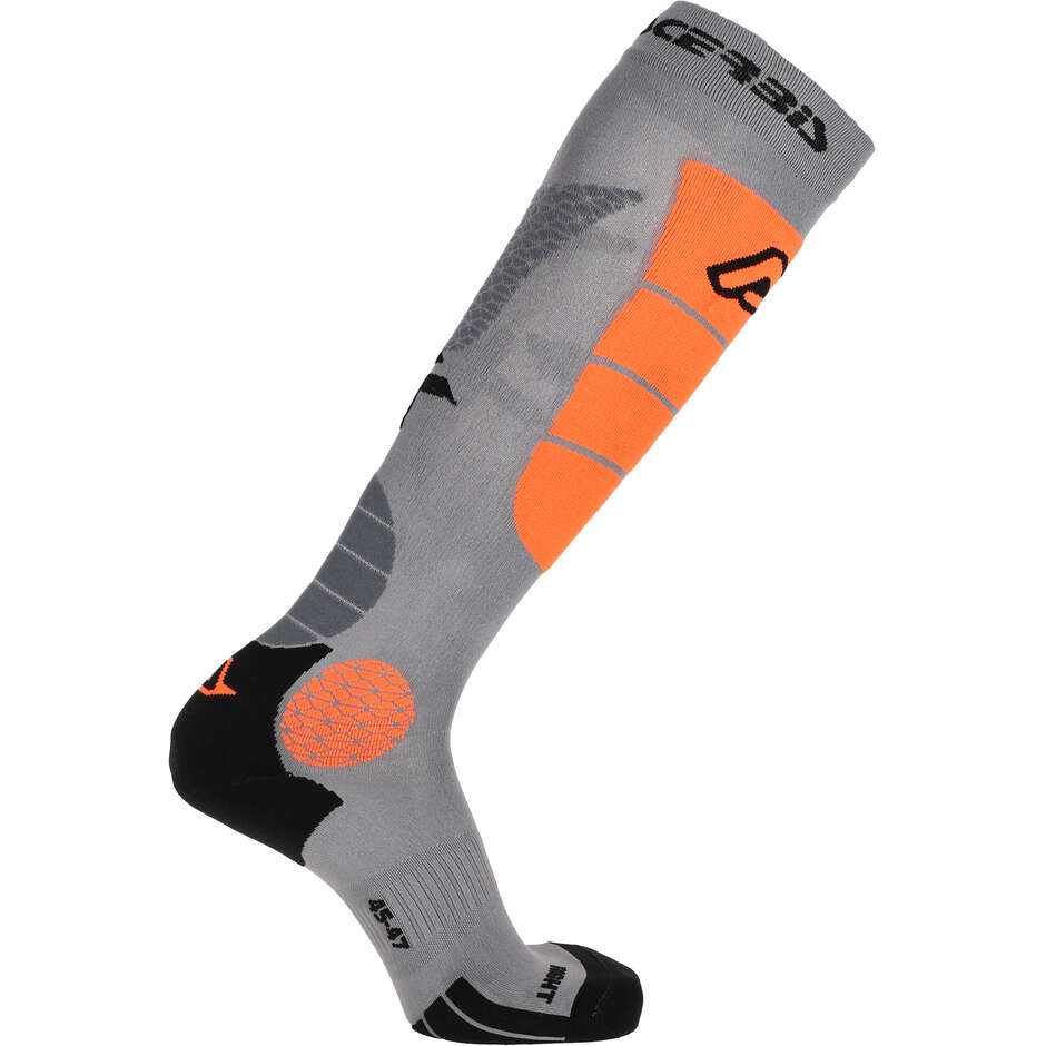 Calze Moto Acerbis MX IMPACT VENTED Grigio Arancio