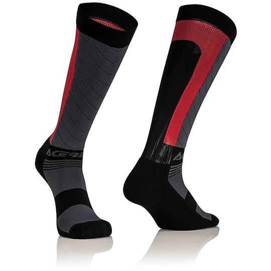 Calze Moto Tecniche Acerbis MX Compression Socks Nero Rosso