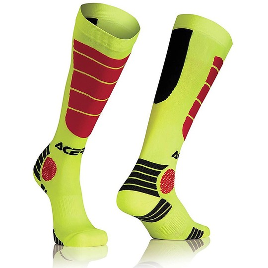 Calze Moto Tecniche Acerbis MX Impact Socks Giallo Rosso