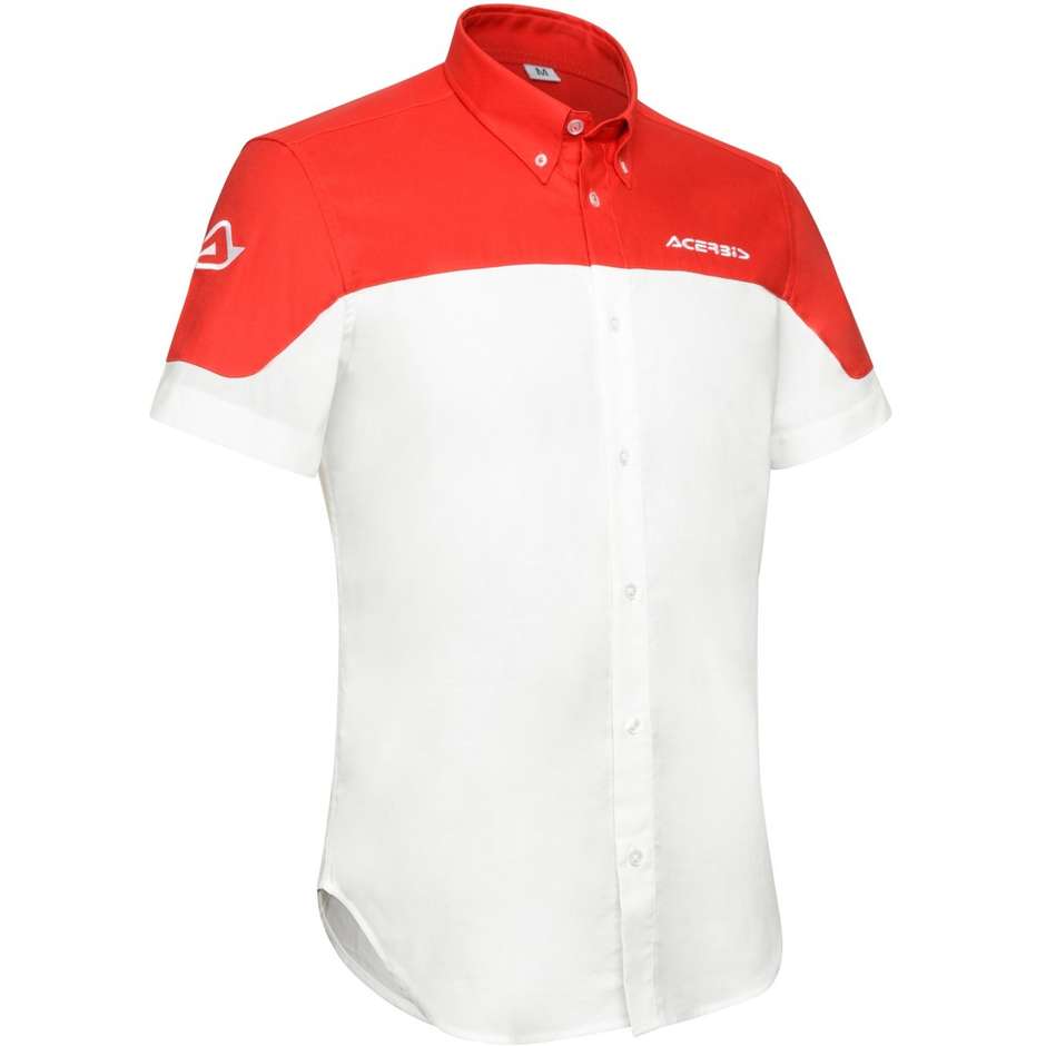 Camicia Casual Acerbis TEAM Bianco Rosso