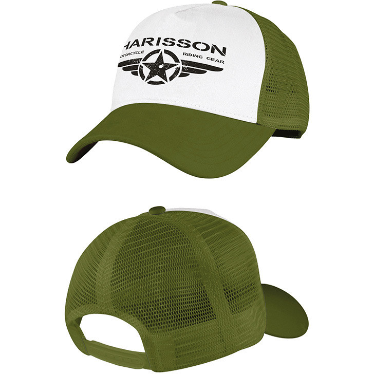 Cappellino Casual Moto Harisson Caps RIDING Verde