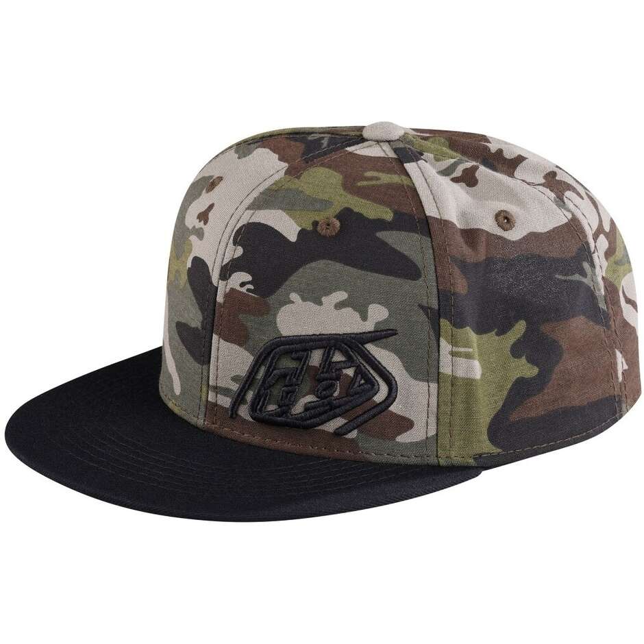Cappellino Troy Lee Designs 9FIFTY SNAPBACK HAT SLICE Verde Militare Camo / Nero