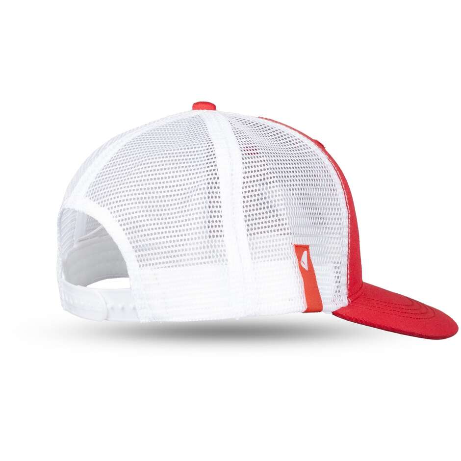 Cappellino Ufo Ventilato Logo Alieno + U Bianco Rosso Bianco