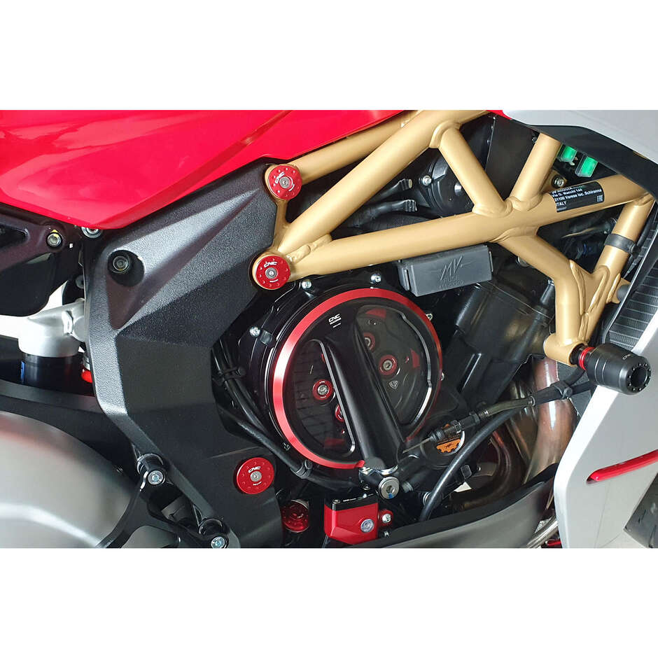 Capuchons de cadre MV Agusta Superveloce (6 pièces pour montage avec TC323) CNC Racing TT324 Noir