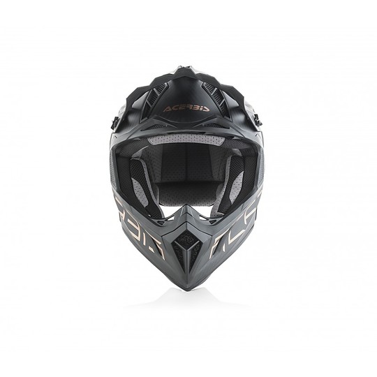 Carbon Cross Enduro Motorcycle Helmet Acerbis STEEL Carbon Black Gold