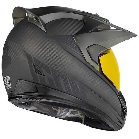 Carbon Integral Motorcycle Helmet All Road Icon Variant Ghost Carbon