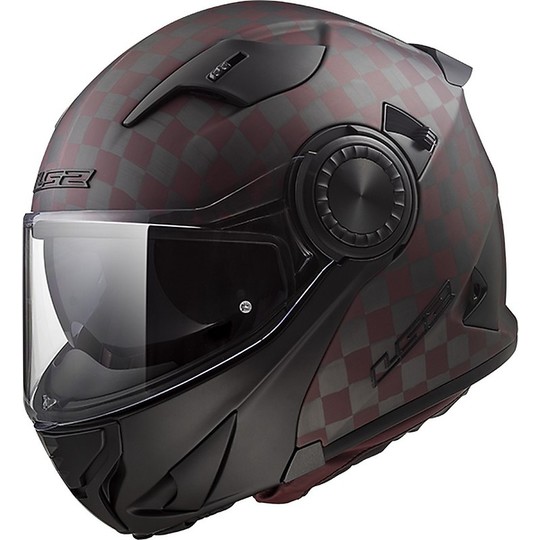 Carbon Modular Motorcycle Helmet Integrated LRP Interface Ls2 FF313