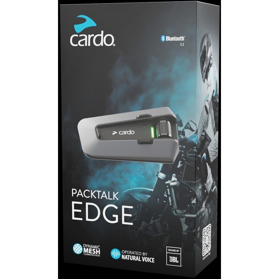 Cardo PACKTALK EDGE Mesh-Motorrad-Gegensprechanlage JBL – Einzeln