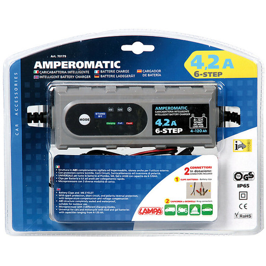 Caricabatterie intelligente Amperomatic Lampa 6/12v 0,8/4,2A