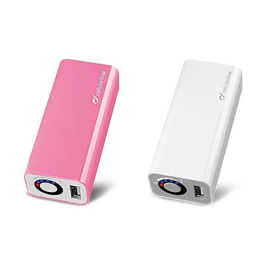 Caricabatterie power banck Emergenza CellularLine Pocket 3000 Rosa