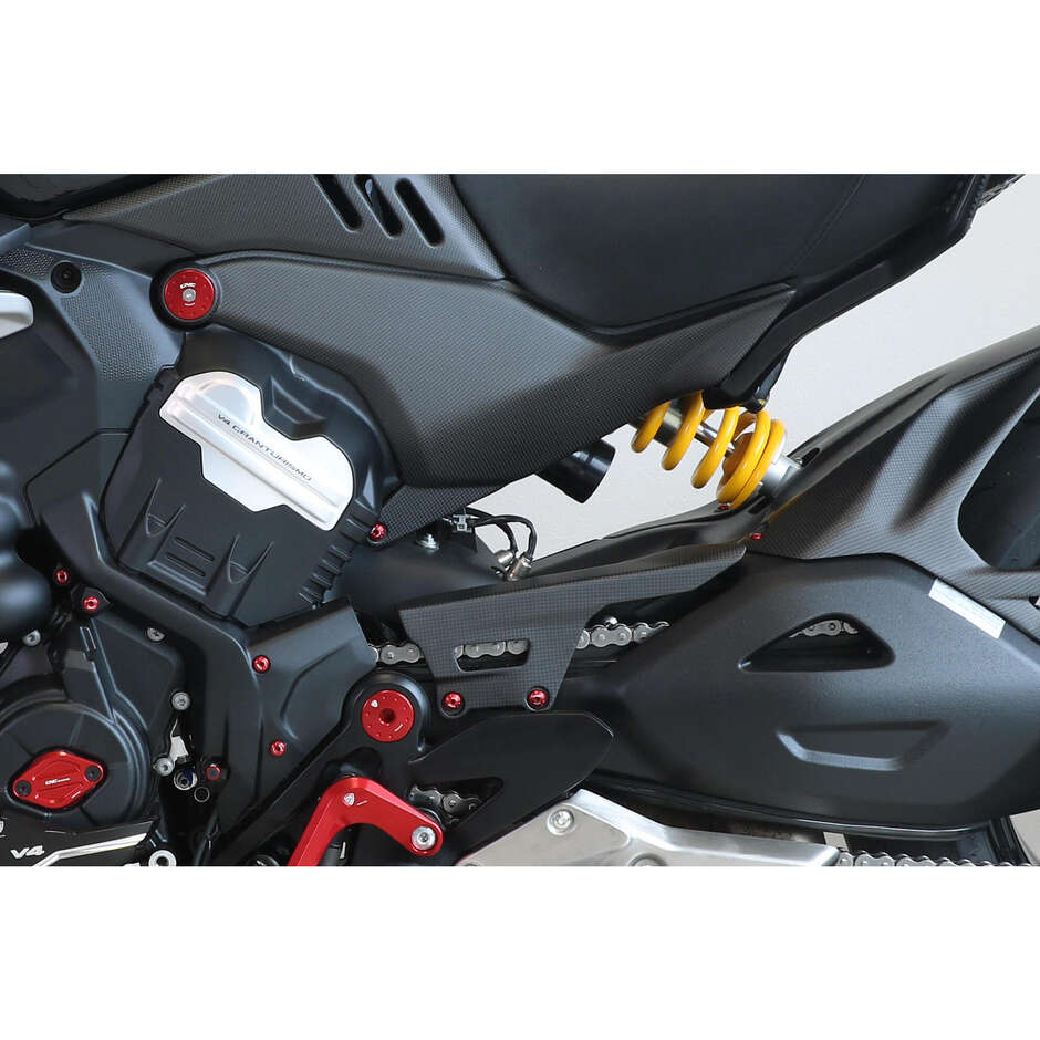 Carter de chaîne supérieur Ducati Diavel V4 - Carbone CNC Racing ZA263 Mat