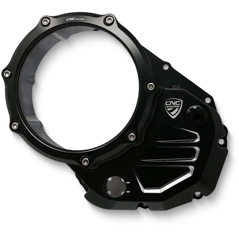 Carter d'huile d'embrayage transparent Ducati CNC Racing Noir