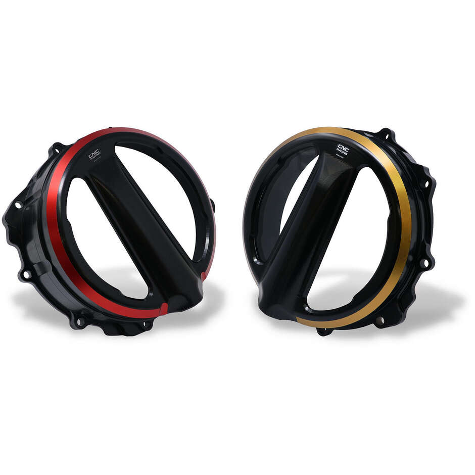 Carter frizione trasparente CA301 MV Agusta - comando a filo - Bicolor CNC Racing Nero Rosso