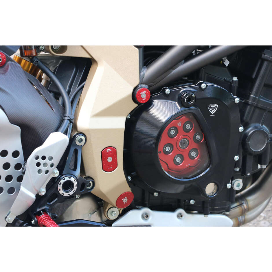 Carter frizione trasparente CA302 MV AGUSTA 4 CILINDRI CNC Racing Nero