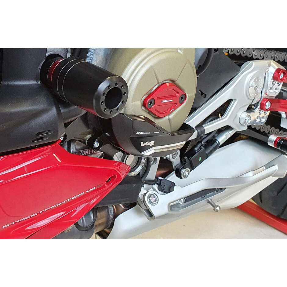 Carter protezione alternatore PR311 Ducati Panigale e Streetfighter V4 CNC Racing Nero Argento