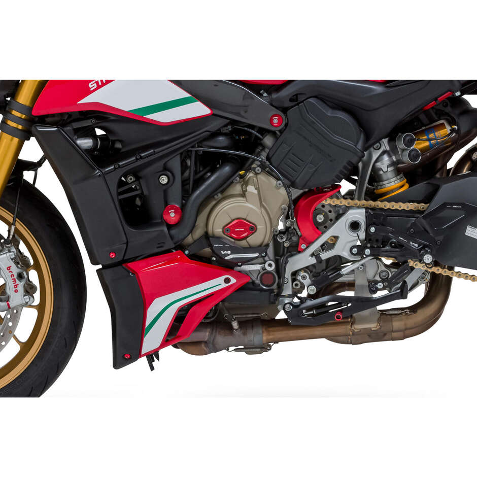 Carter protezione alternatore PR311 Ducati Panigale e Streetfighter V4 CNC Racing Nero Argento