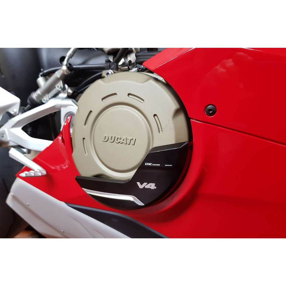Carter protezione frizione PR310 Ducati Panigale V4 Streetfighter V4 Multistrada V4 RS CNC Racing Nero Argento