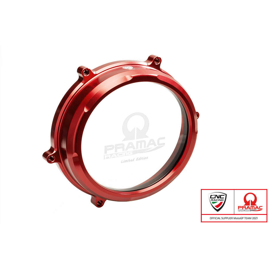 Carter trasparente CA200 per frizioni ad olio Ducati Panigale Pramac Racing Lim. Ed. CNC Racing Rosso