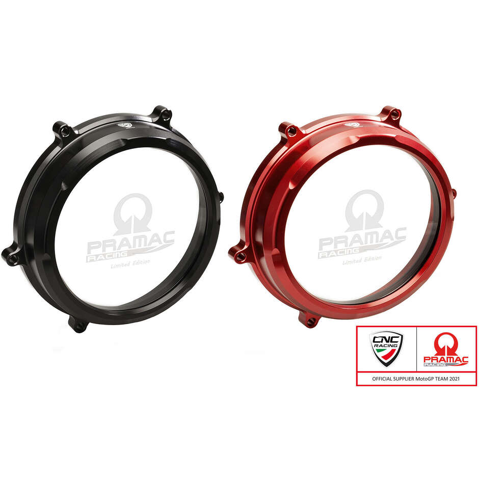 Carter trasparente CA200 per frizioni ad olio Ducati Panigale Pramac Racing Lim. Ed. CNC Racing Rosso