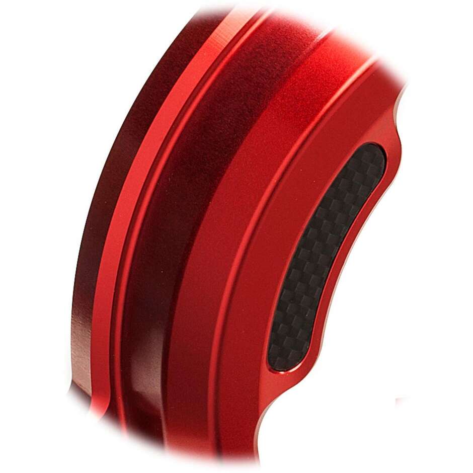 Carter trasparente CA201 con inserti in carbonio per frizioni ad olio Ducati Panigale Pramac Racing Lim. Ed. CNC Racing Rosso