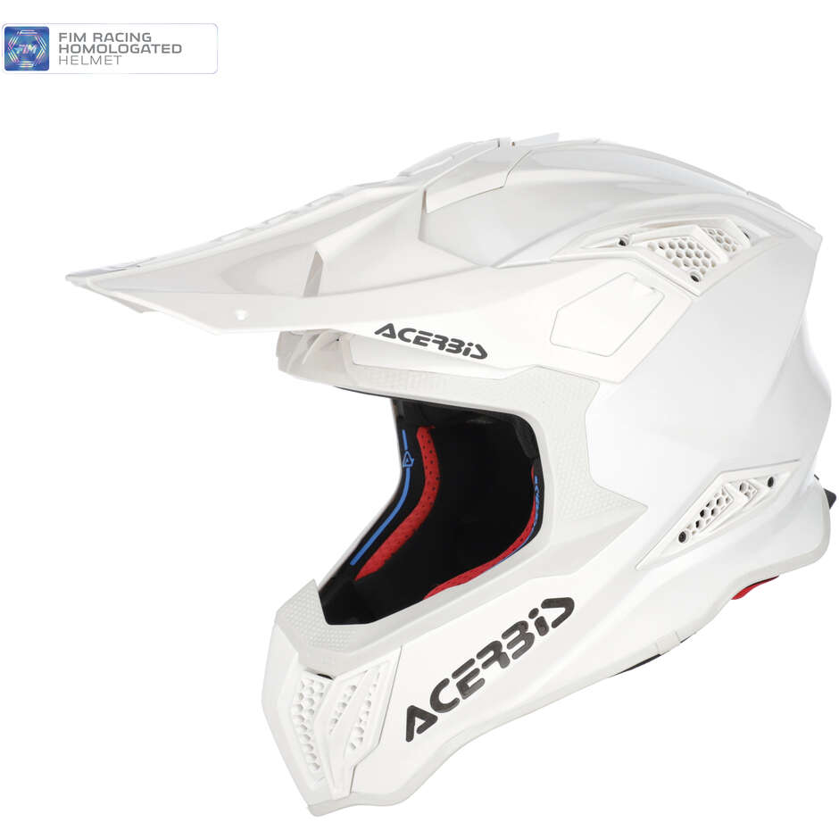 CASCO ACERBIS AIRSTRIKE FIM RACING#2 Bianco