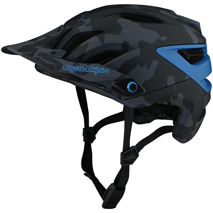 Casco Aperto Bici Troy Lee Design A3 MIPS UNO Camo Blu taglia XS/S