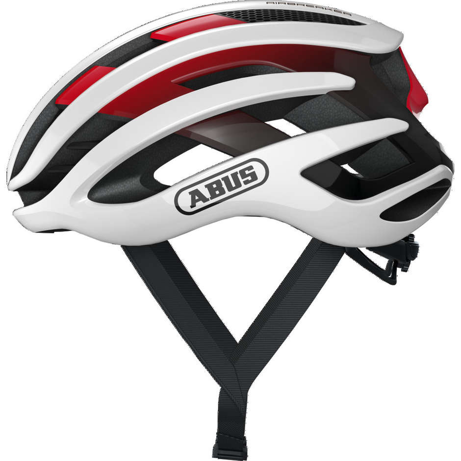 Casco Bici Abus Airbreaker Strada Bianco Rosso