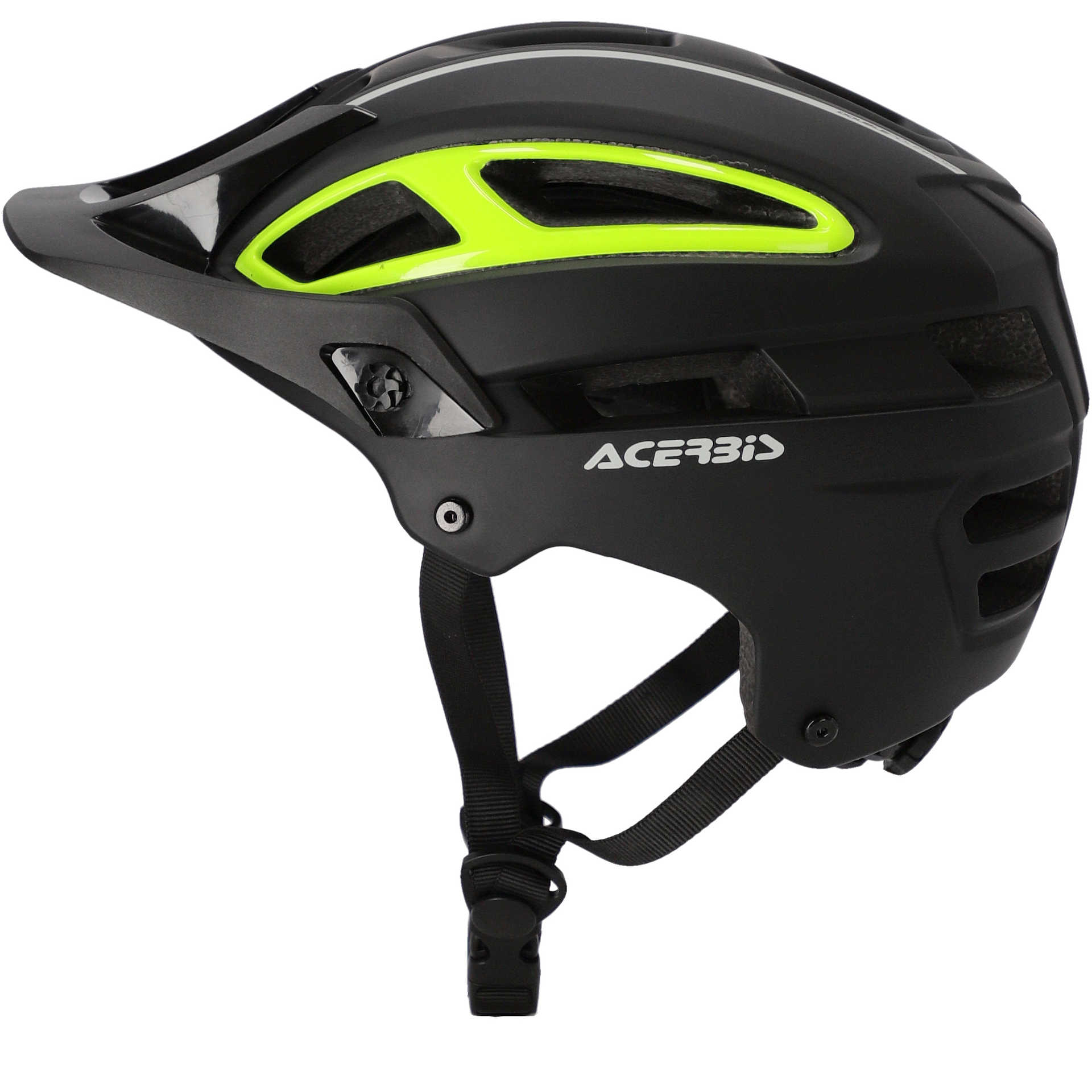 DOUBLEP MTB Casco L-XL Unisex Adulto Nero/Giallo Acerbis Helmet 