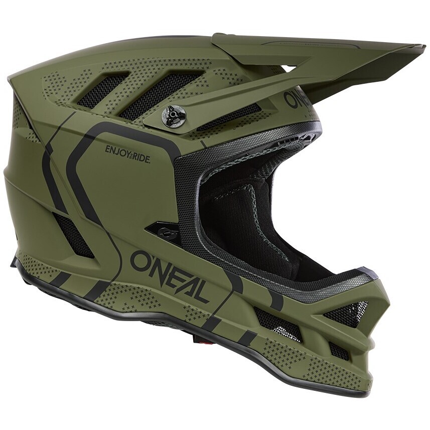 Casco Bici O Neal Blade Polyacrylite STRIKE Verde Oliva Rosso