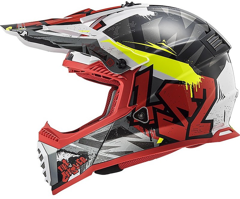 Casco Cross Enduro Moto Ls2 MX437 FAST EVO Crusher Nero Rosso Vendita  Online - Outletmoto.eu