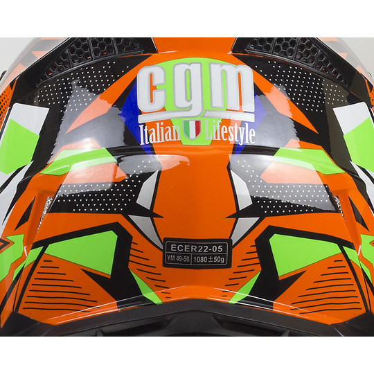 Casco da Bambino Moto Cross Enduro CGM 209G WINNER Arancione