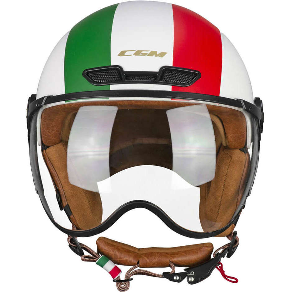 Casco da Bici & Sci CGM 801a EBI ITALIA Verde Bianco Rosso Opaco