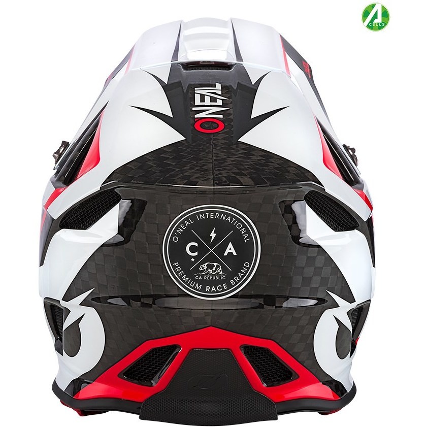 Casco Integrale Bici Mtb eBike Oneal Blade Carbon Ipx Bianco Nero Rosso