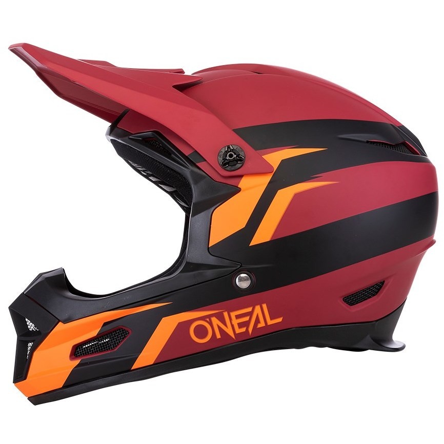 Casco Integrale Bici Mtb eBike Oneal Fury Stage Rosso Arancio