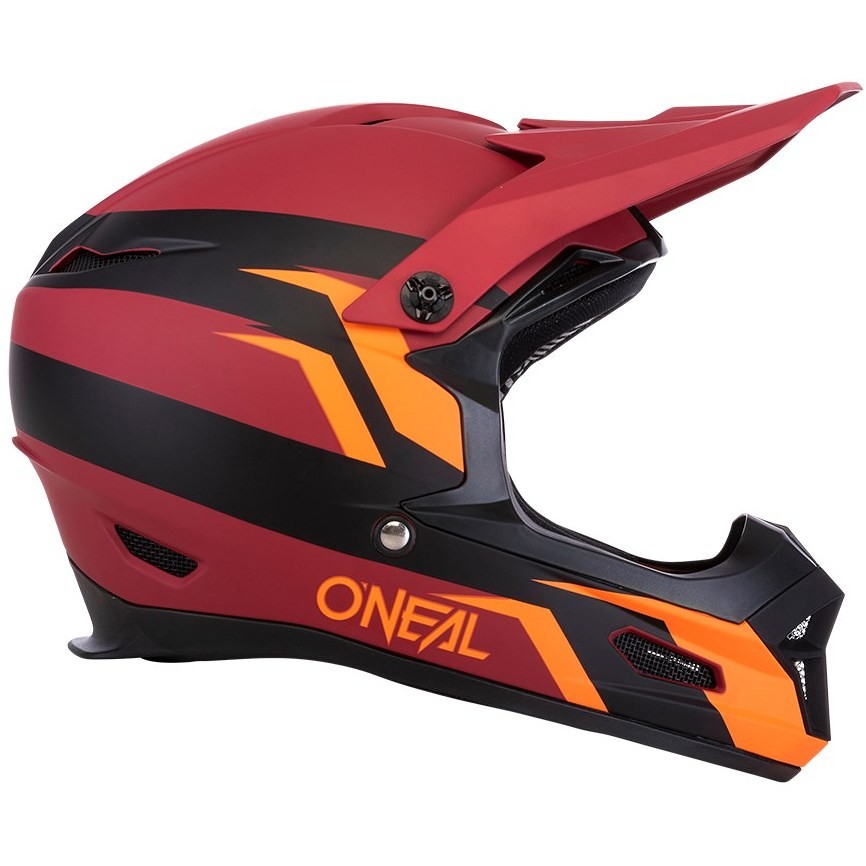 Casco Integrale Bici Mtb eBike Oneal Fury Stage Rosso Arancio