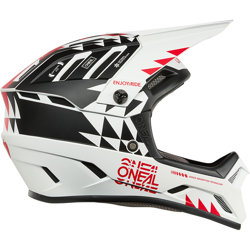 Casco Integrale Bici O'NEAL BACKFLIP KNOX Bianco Nero Rosso