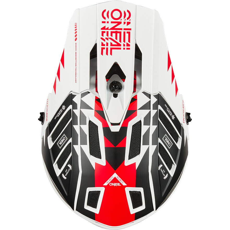 Casco Integrale Bici O'NEAL BACKFLIP KNOX Bianco Nero Rosso