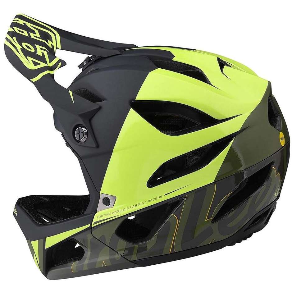 Casco Integrale Bici Troy Lee Design STAGE MIPS NOVA GLO Giallo