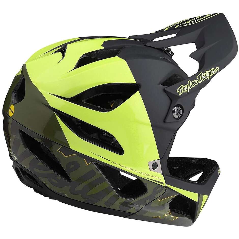 Casco Integrale Bici Troy Lee Design STAGE MIPS NOVA GLO Giallo