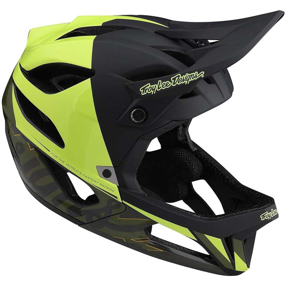 Casco Integrale Bici Troy Lee Design STAGE MIPS NOVA GLO Giallo