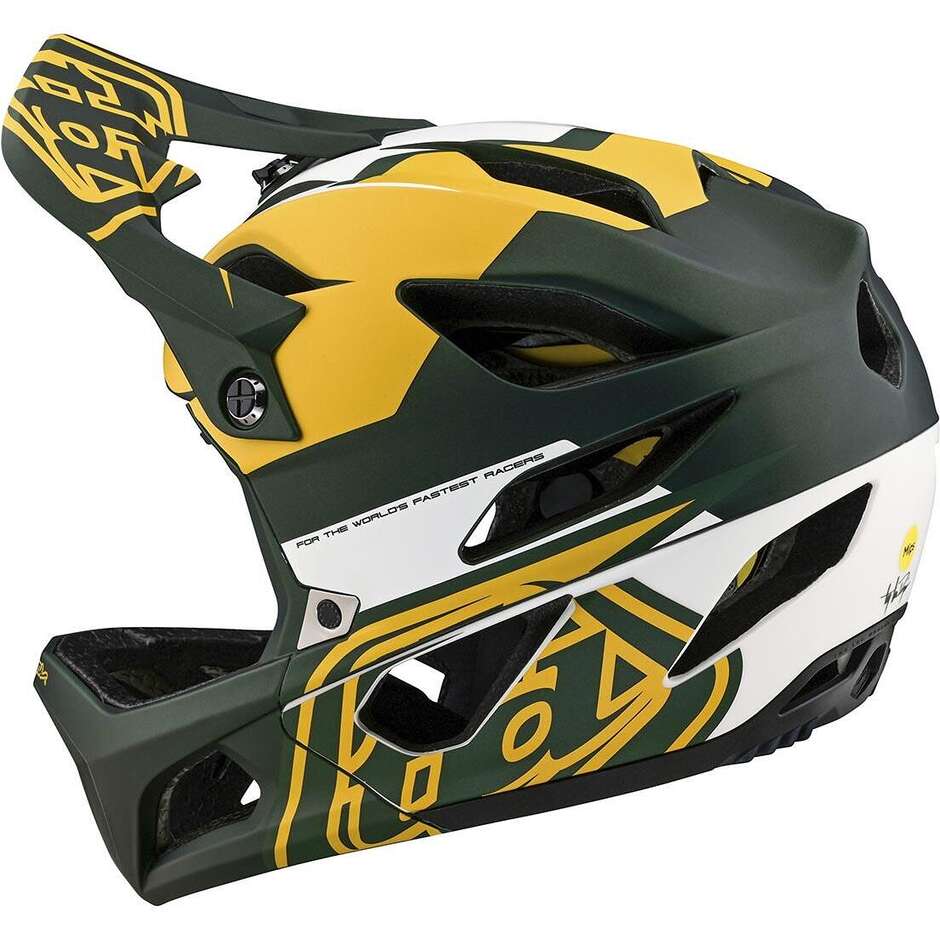 Casco Integrale Bici Troy Lee Designs STAGE VECTOR Verde