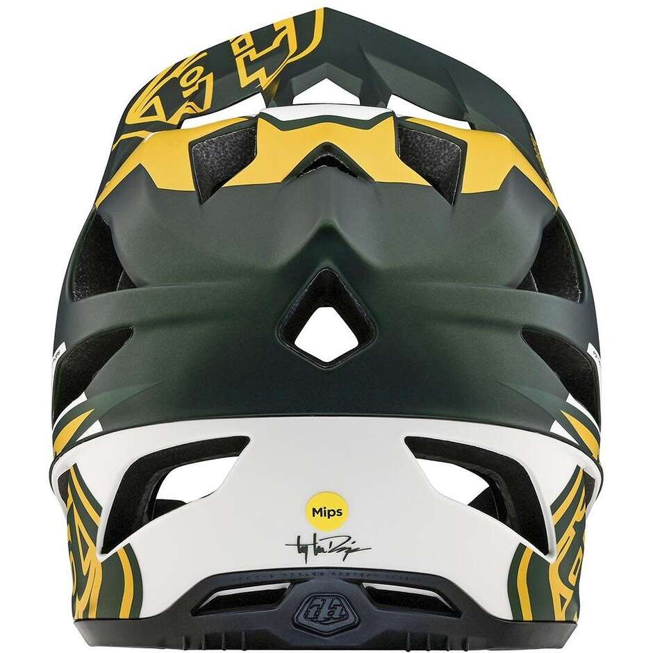 Casco Integrale Bici Troy Lee Designs STAGE VECTOR Verde