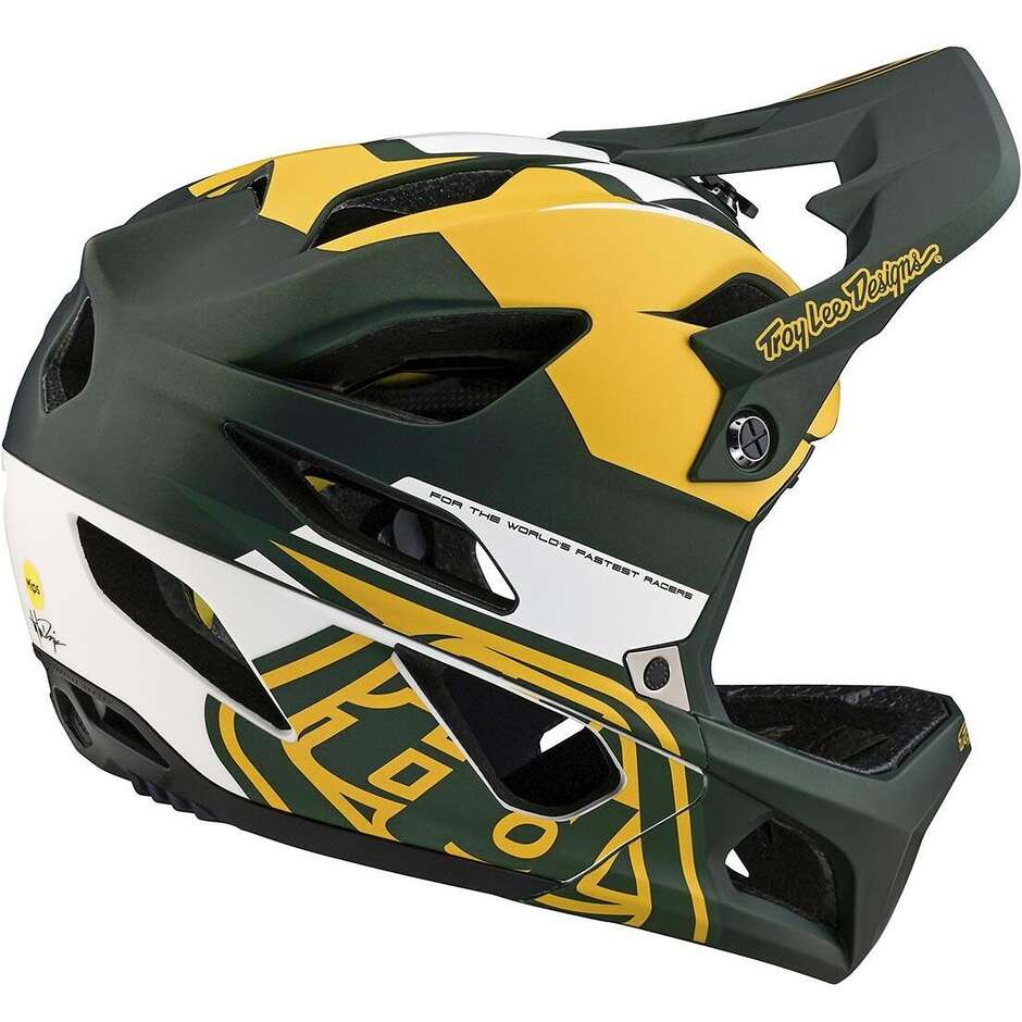 Casco Integrale Bici Troy Lee Designs STAGE VECTOR Verde