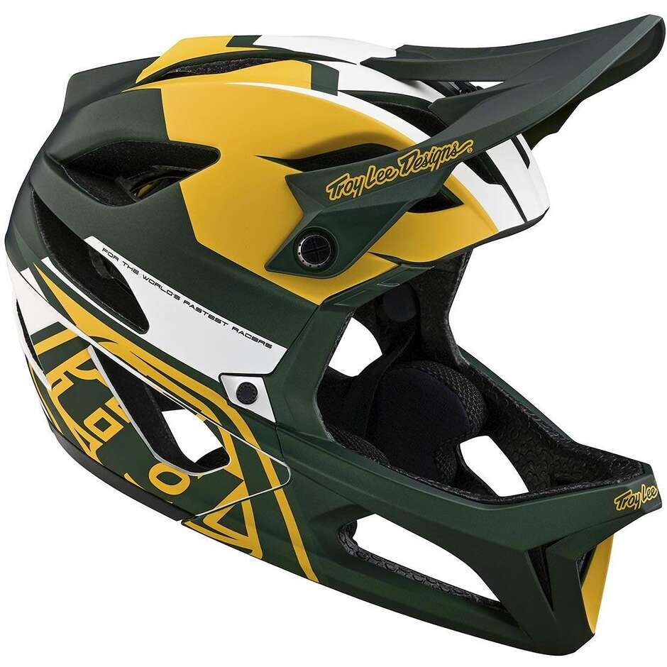 Casco Integrale Bici Troy Lee Designs STAGE VECTOR Verde
