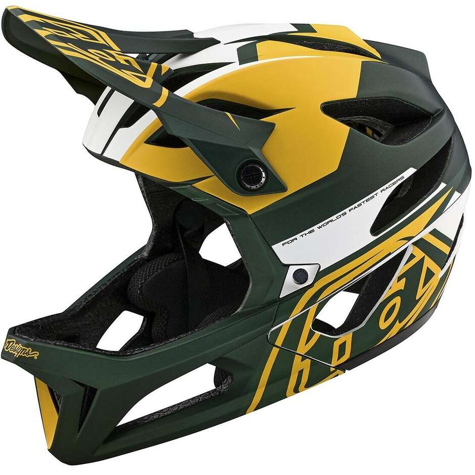 Casco Integrale Bici Troy Lee Designs STAGE VECTOR Verde