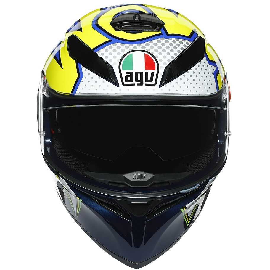 Casco Integrale Doppia Visiera Moto Agv K3 SV Multi bubble Blu Bianco  Giallo Vendita Online 