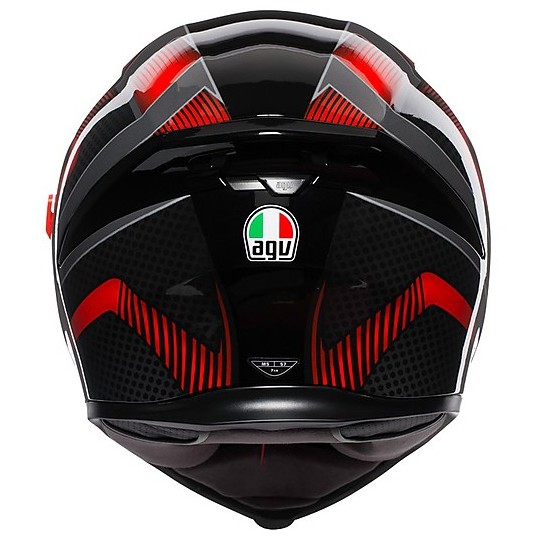 Casco Integrale in Fibra Moto AGV K5 S Multi HURRICANE 2.0 Nero Rosso