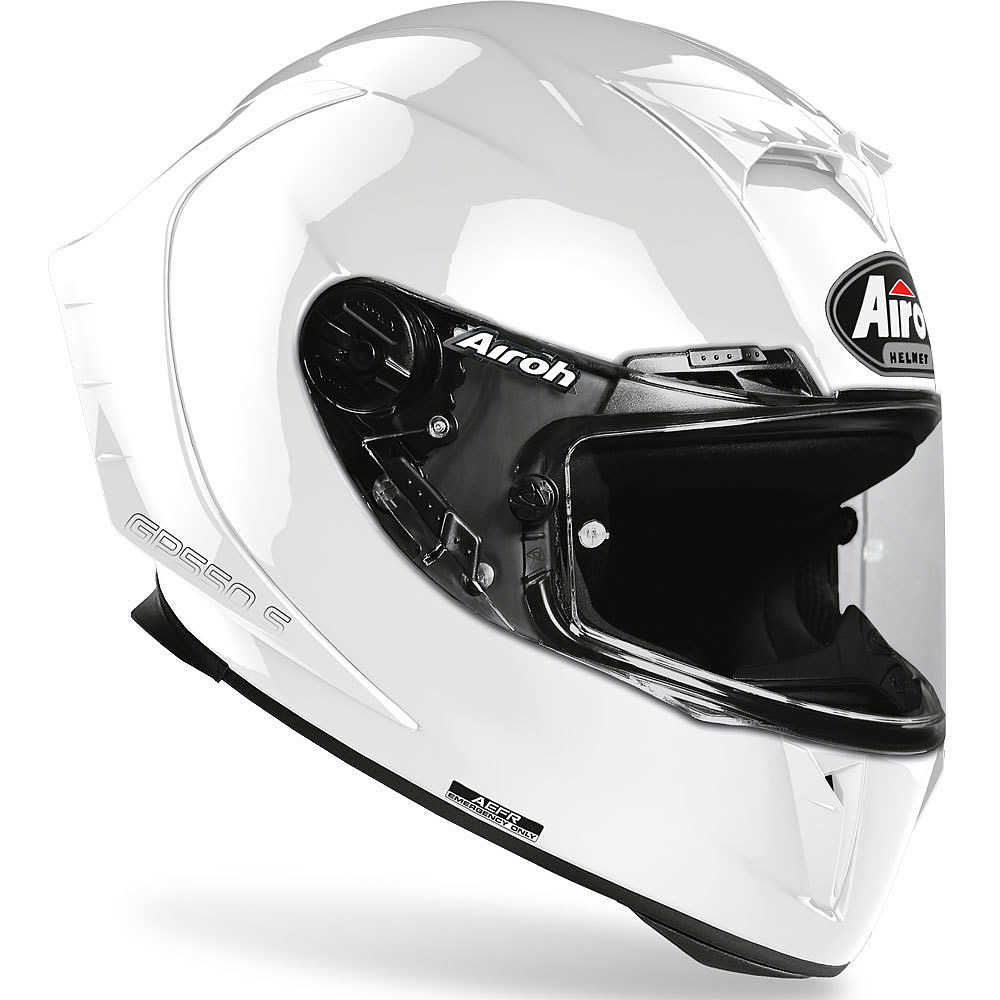 Casco Integrale in Fibra Moto Airoh GP550 S Color Bianco Lucido Vendita  Online 
