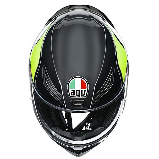Casco Integrale Moto Agv K-1 Multi POWER Gunmetal Bianco Verde